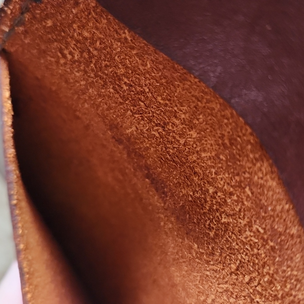 Small leather mens folded card holder - Picture 5 of 5
